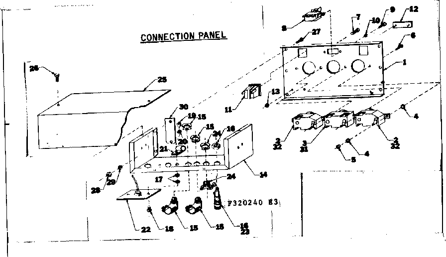 Connection Panel Diagram and Parts List for 580320240  Craftsman Engine