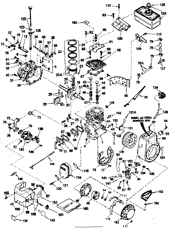 Engine Diagram and Parts List for 143756182  Craftsman Engine