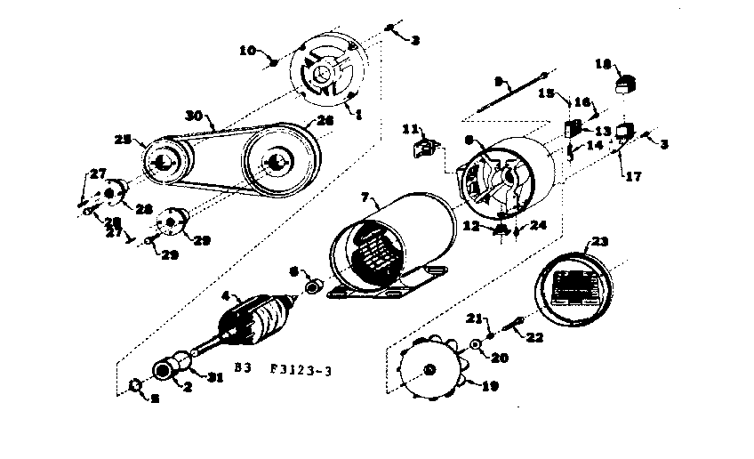 Stator Assembly Diagram and Parts List for 5803123-3  Craftsman Engine