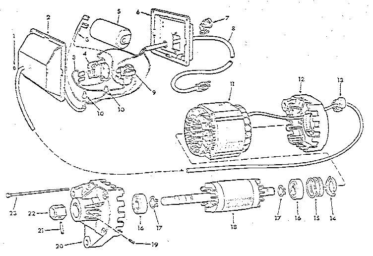Unit Parts Diagram and Parts List for 62626  Craftsman Power Motor