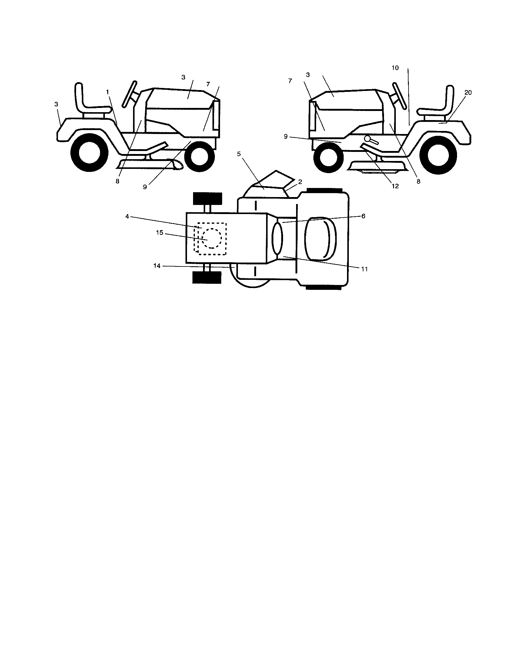 Decals Diagram and Parts List for 917256721  Craftsman Lawn Tractor
