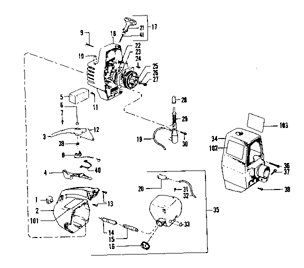 Fuel Pump Assembly Diagram and Parts List for 358796210  Craftsman Trimmer