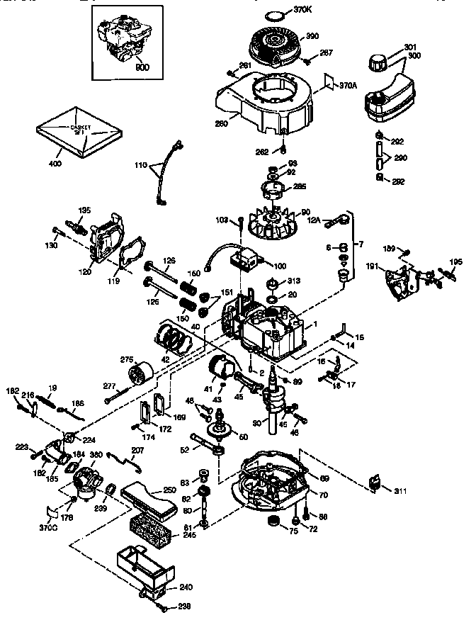 Engine (71/143)143.973802 Diagram and Parts List for 143973802  Craftsman Engine