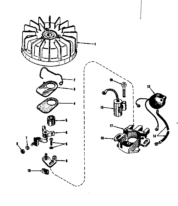Magneto (phelon F-4220-h) Diagram and Parts List for 143105101  Craftsman Engine