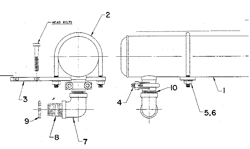 Muffler Assembly Diagram and Parts List for 58056030  Craftsman Engine