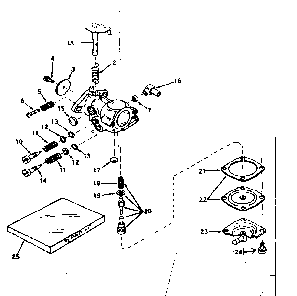 Carburetor Diagram and Parts List for 143184302  Craftsman Engine