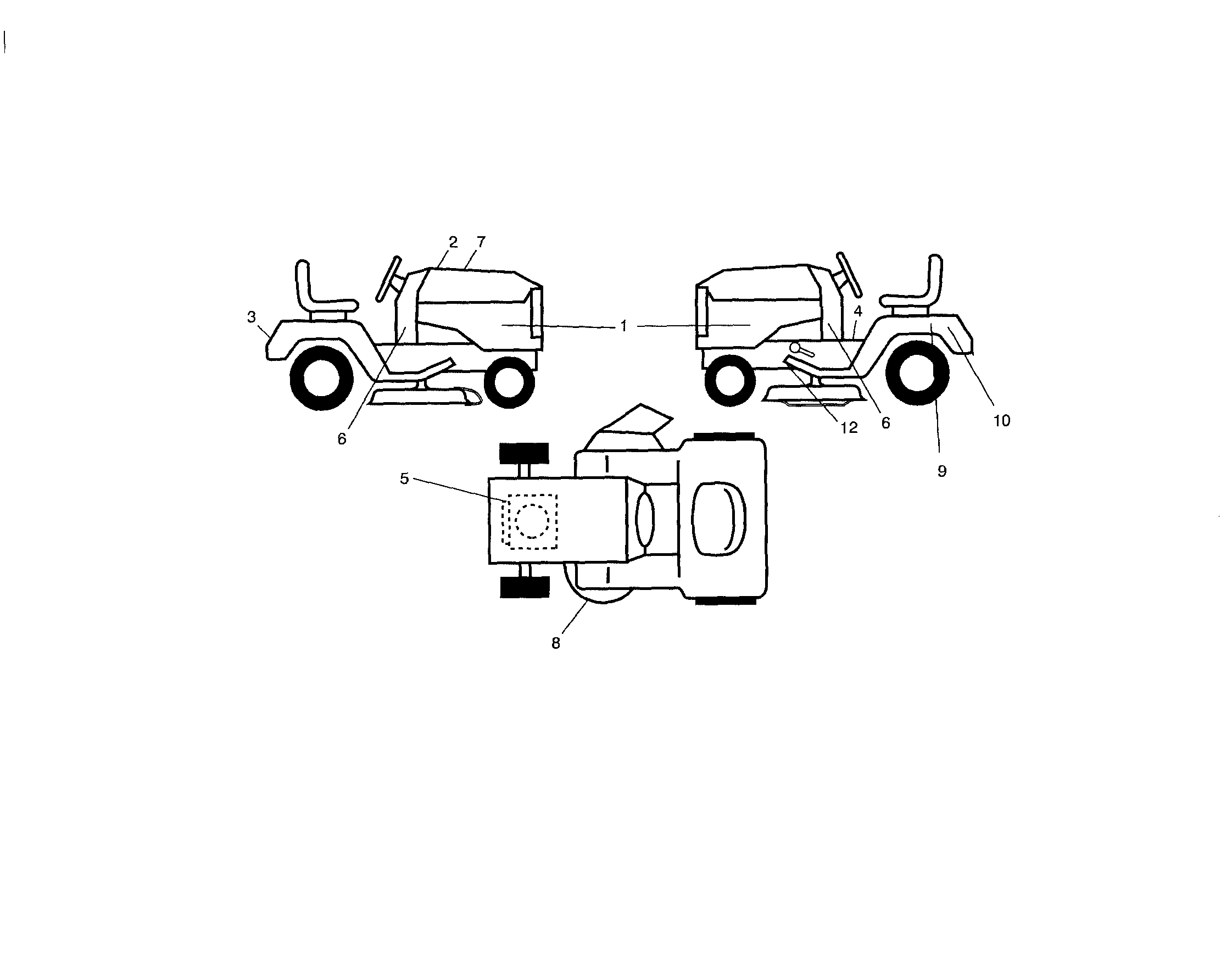 Decals Diagram and Parts List for 917288120  Craftsman Lawn Tractor