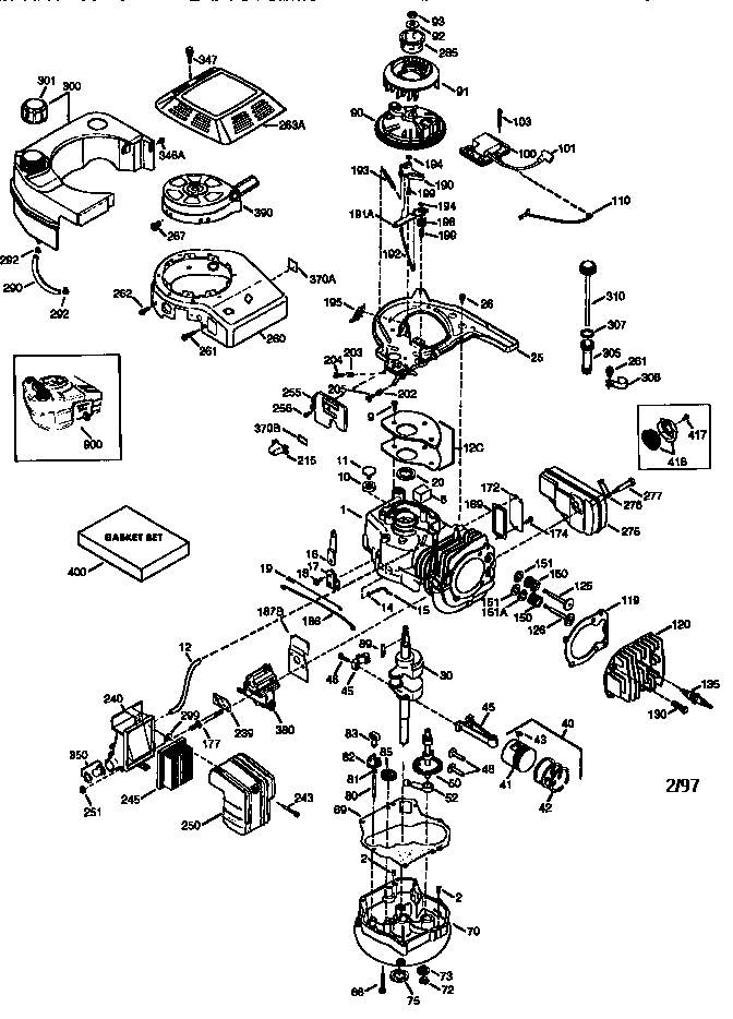 Engine (71/143)  143.976006 Diagram and Parts List for 143976006  Craftsman Engine