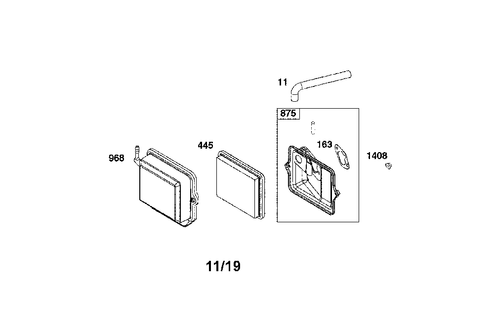 Air cleaner Diagram and Parts List for CMXGGAS030732  Craftsman Generator