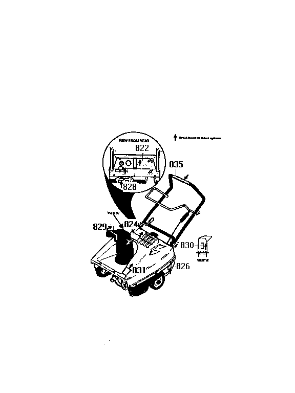 Decals Diagram and Parts List for 536884562  Craftsman Snow Blower