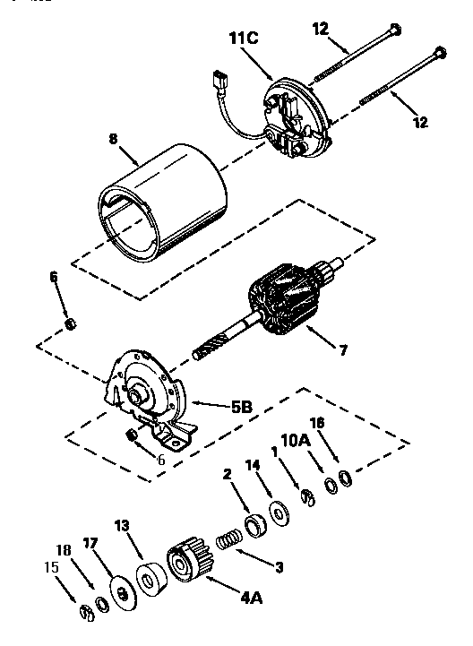 Starter Motor 35709 (71/143) Diagram and Parts List for 143016704  Craftsman Engine