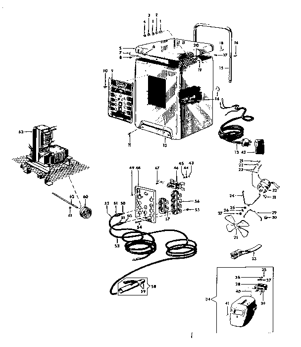 Unit Diagram and Parts List for 11320241  Craftsman Welder
