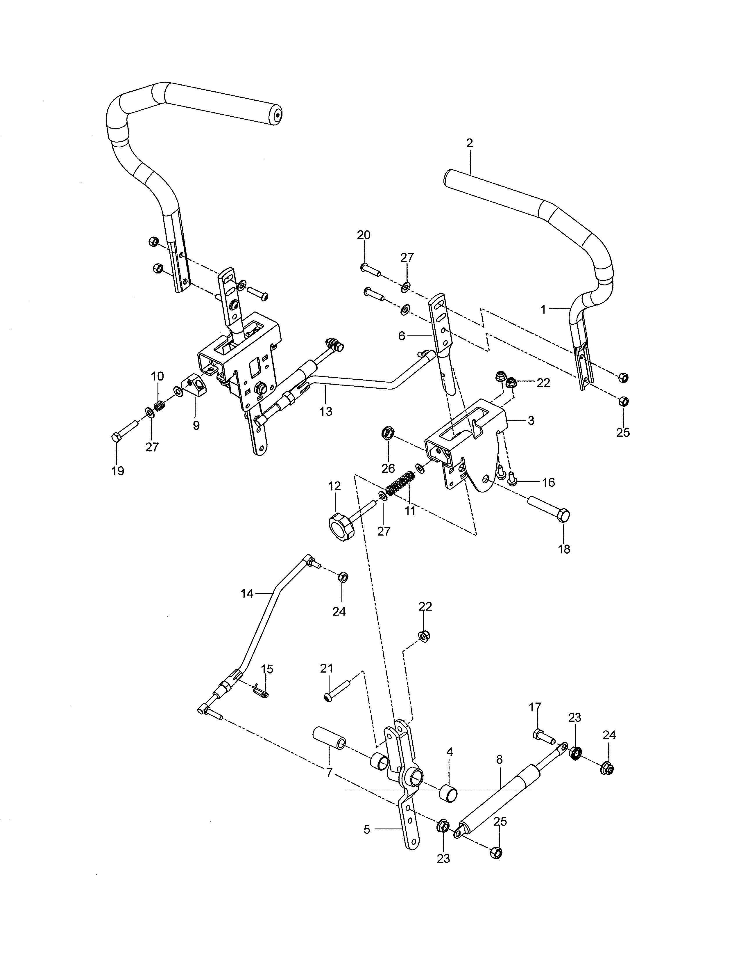 Steering Diagram and Parts List for 917277780  Craftsman Engine