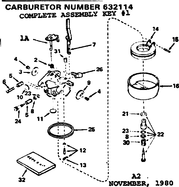 Replacement Parts Diagram and Parts List for 143704042  Craftsman Engine