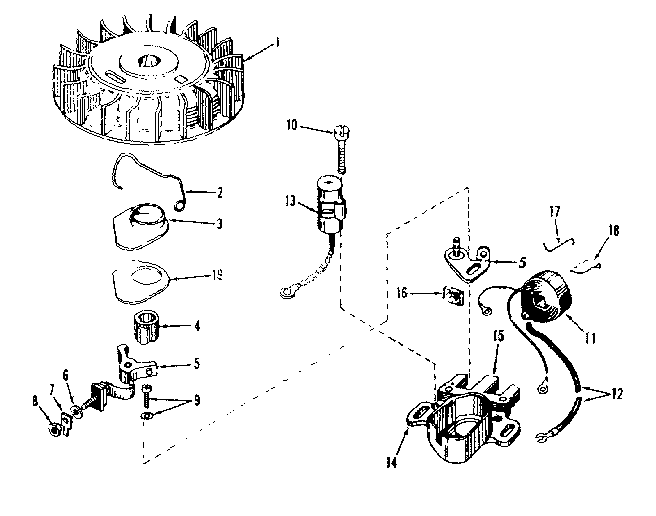 Magneto Diagram and Parts List for 778280051  Craftsman Trimmer