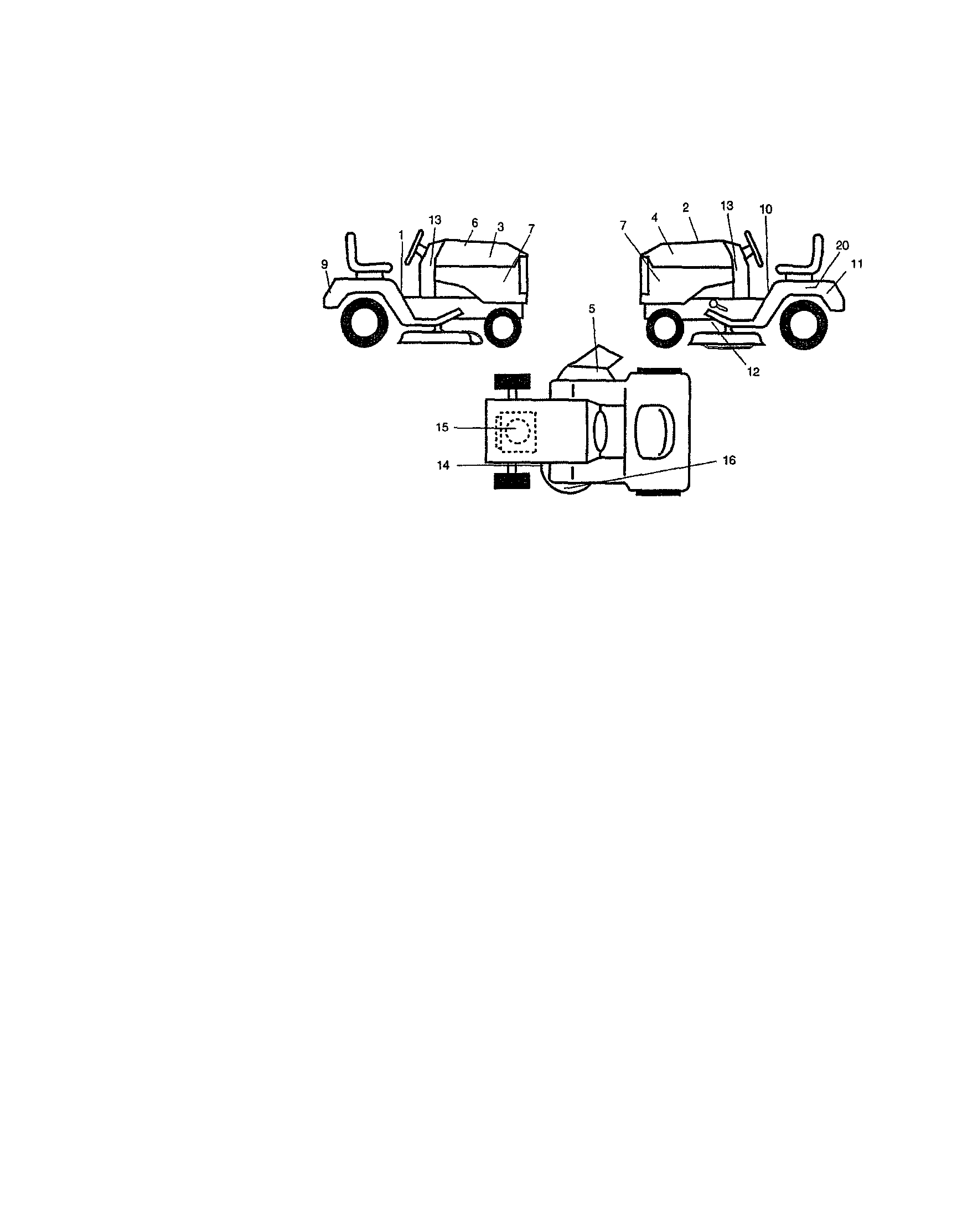 Decals Diagram and Parts List for 917273402  Craftsman Lawn Tractor