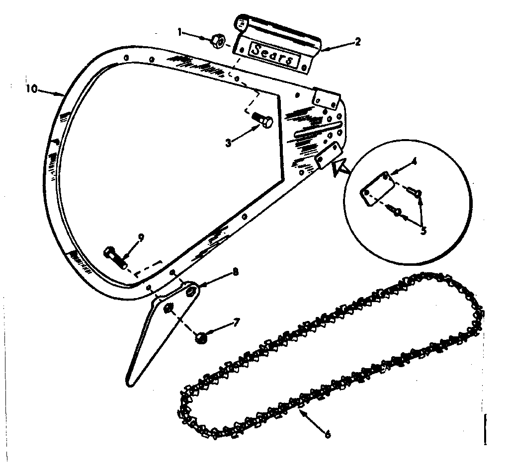 Accessory Equipment Diagram and Parts List for 917352031  Craftsman Chainsaw