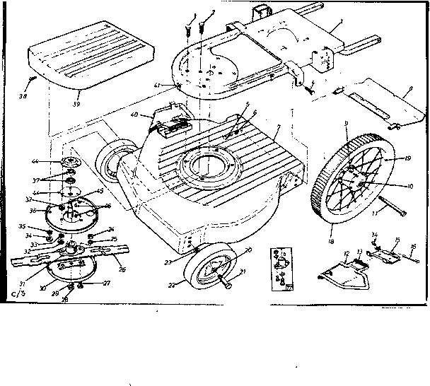 Mower Housing Diagram and Parts List for 24788111  Craftsman Lawn Mower