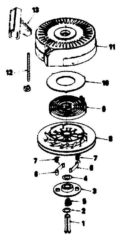 Rewind Starter No. 590621 Diagram and Parts List for 143384452  Craftsman Engine