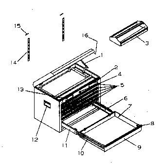 Chest Assy Diagram and Parts List for 706619760  Craftsman Tool Stand & Cart