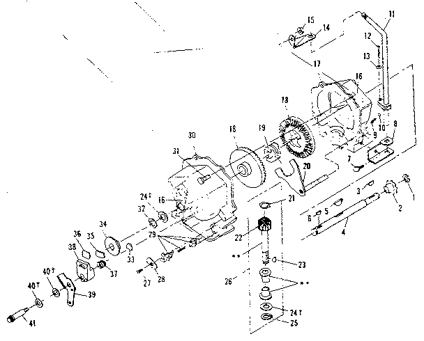 Transaxle Diagram and Parts List for 536255280  Craftsman Lawn Tractor