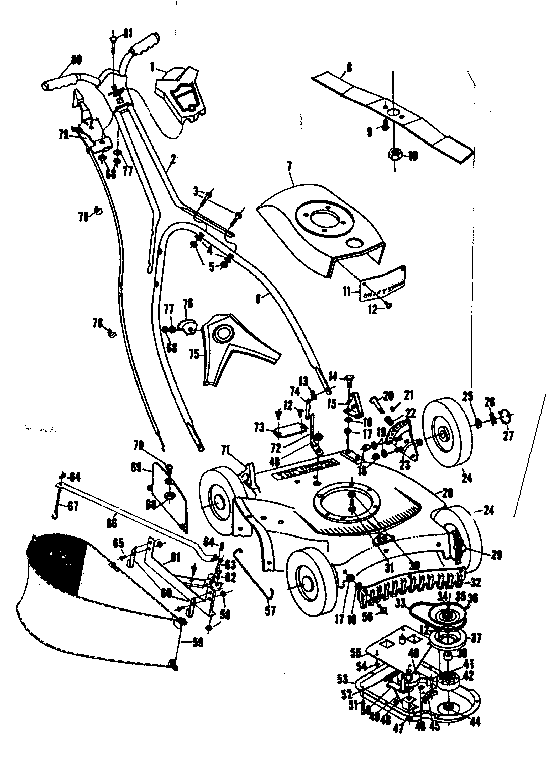Replacement Parts Diagram and Parts List for 13191440  Craftsman Lawn Mower