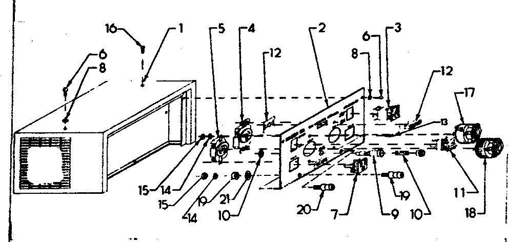 Control Panel Cover Diagram and Parts List for 580321820  Craftsman Engine