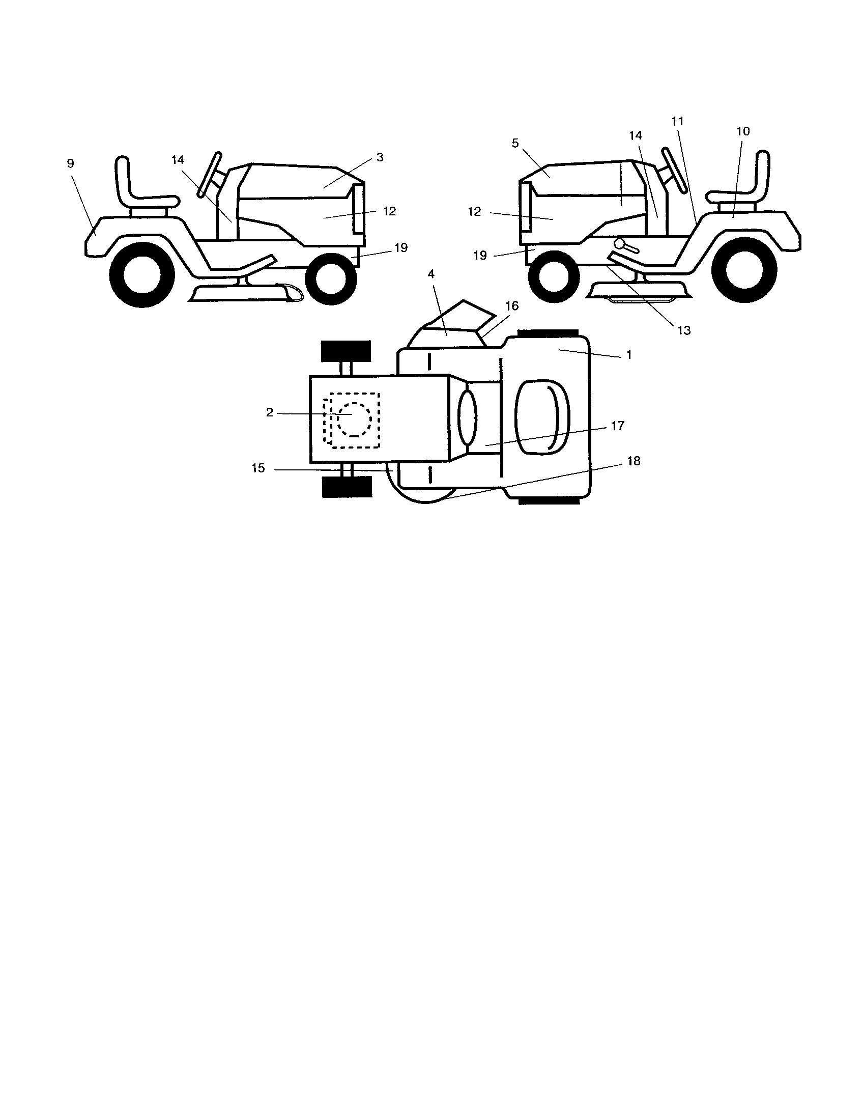 Decals Diagram and Parts List for 917277190  Craftsman Lawn Tractor