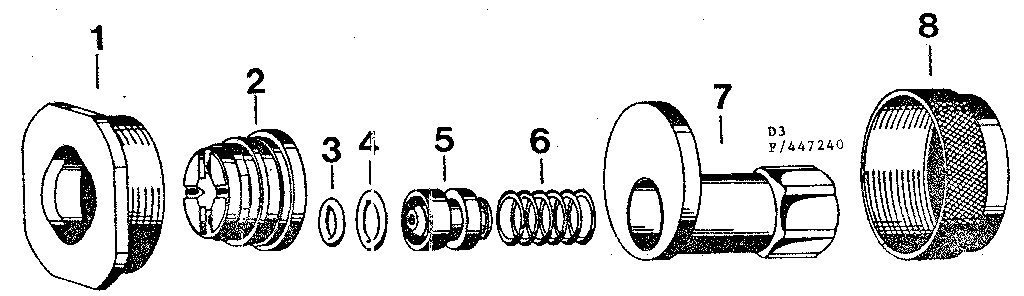 Body / Cap And Seal Diagram and Parts List for 471447240  Craftsman Pressure Washer