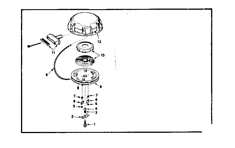 Starter Rewind No. 590479 Diagram and Parts List for 143756082  Craftsman Engine
