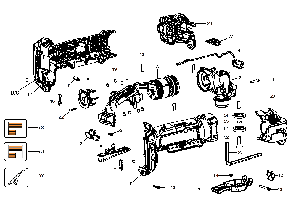 Diagram Diagram and Parts List for CMCE565B Type 1 Craftsman Multi-Tool