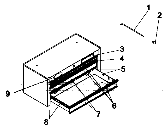 Chest Diagram and Parts List for 706618072  Craftsman Tool Stand & Cart