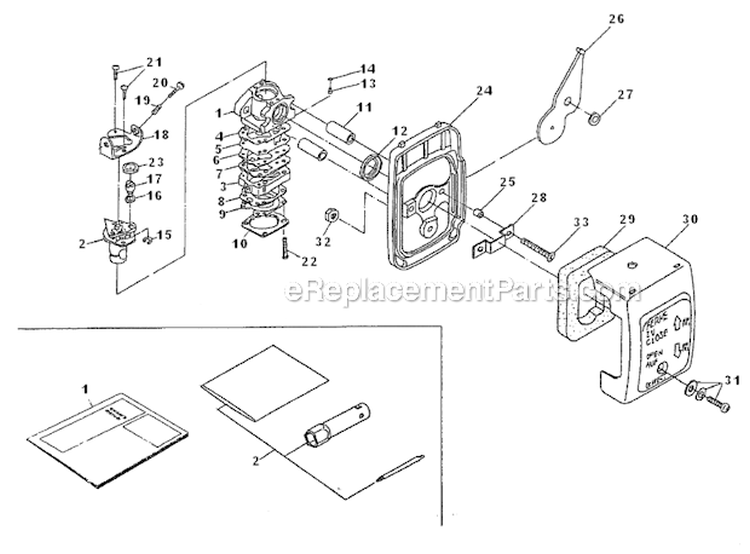 Page C Diagram and Parts List for 636796670 63679667 Craftsman Trimmer