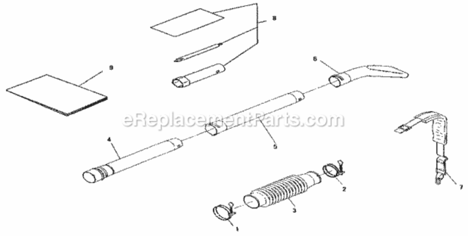Page D Diagram and Parts List for 636796970  Craftsman Leaf Blower / Vacuum
