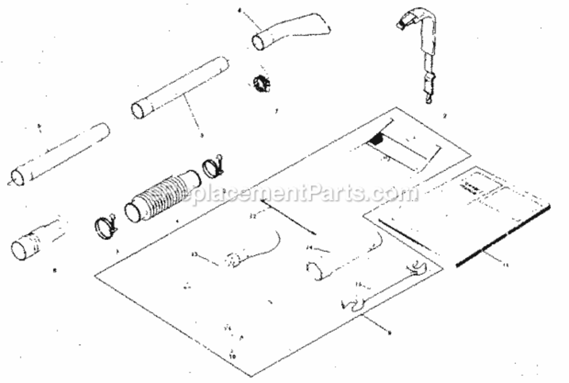 Page D Diagram and Parts List for 636798691  Craftsman Leaf Blower / Vacuum