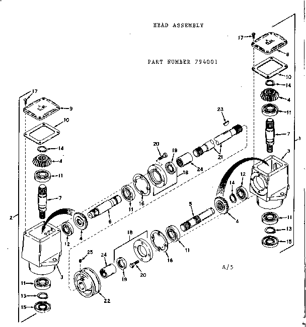 Replacement Parts Diagram and Parts List for 917794001  Craftsman Lawn Mower