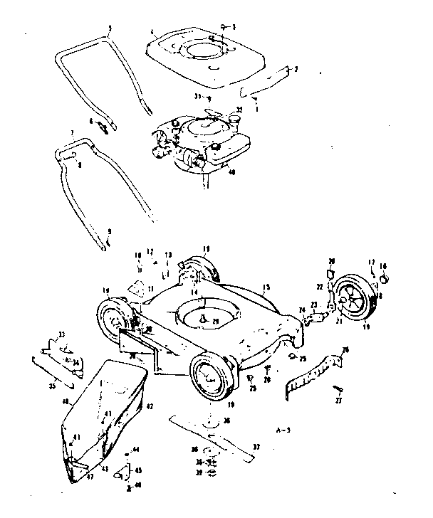 Replacement Parts Diagram and Parts List for 13191229  Craftsman Lawn Mower
