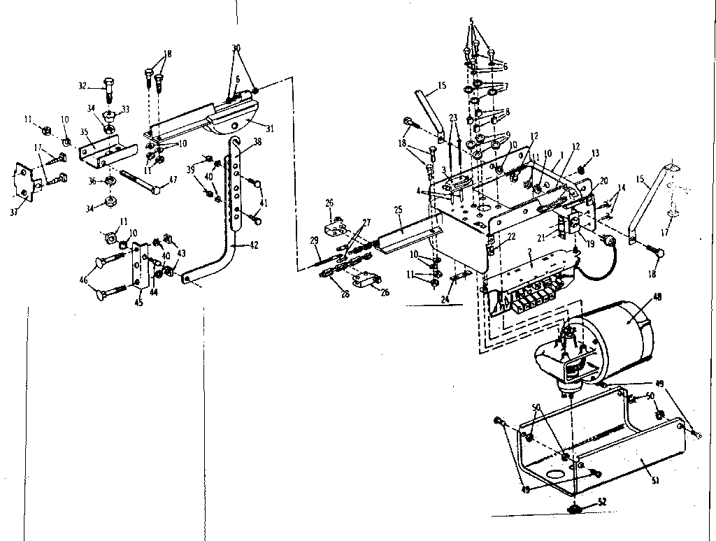 Operator Assembly-model No. 139.67100 Diagram and Parts List for 13967100  Craftsman Garage Door Opener