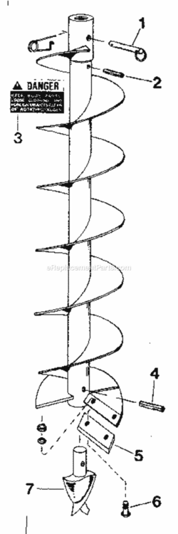 Page B Diagram and Parts List for 643721080  Craftsman Auger