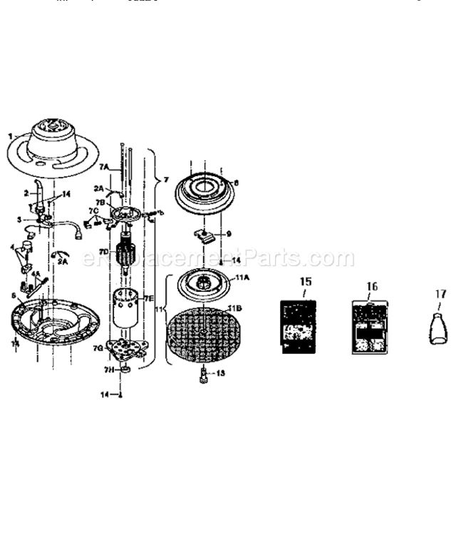 Page A Diagram and Parts List for 64610704  Craftsman Sander Polisher