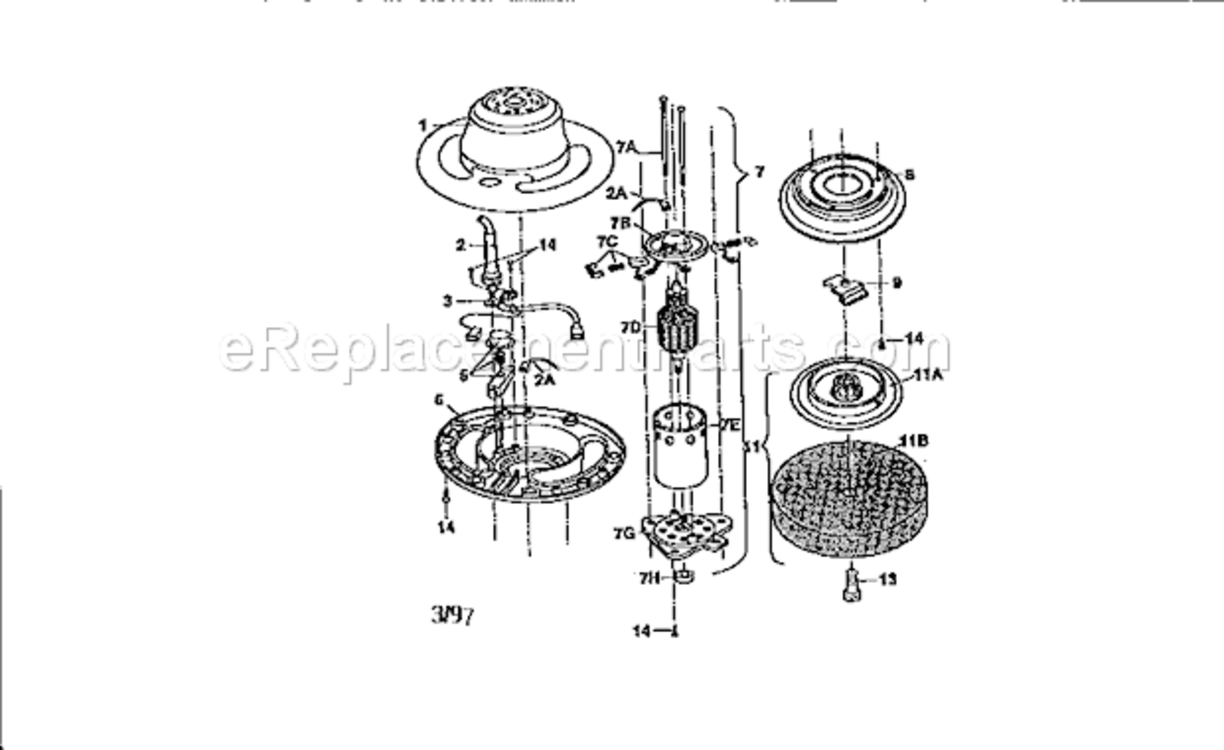 Page A Diagram and Parts List for 64624916  Craftsman Sander Polisher