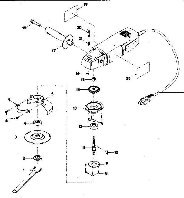 Spindle Assembly Diagram and Parts List for 31511590  Craftsman Grinder
