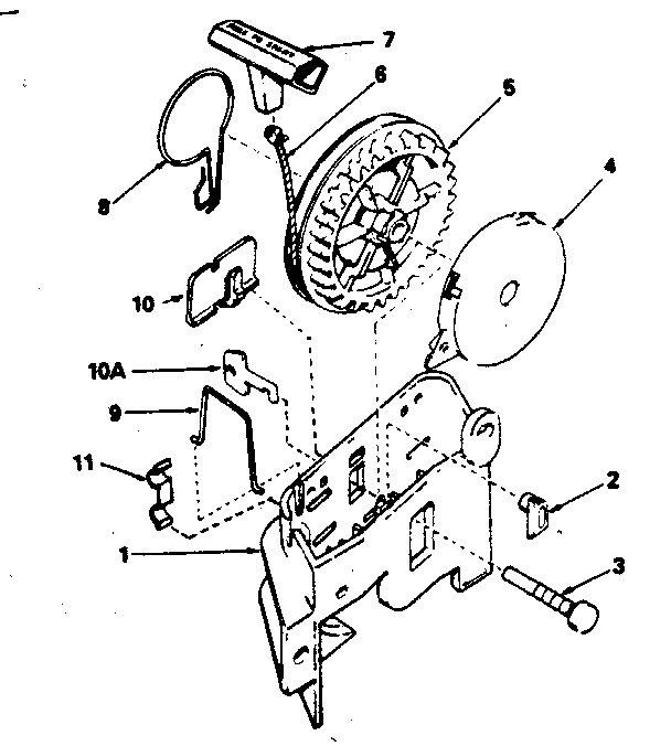 Rewind Starter No. 590531 Diagram and Parts List for 143384522  Craftsman Engine