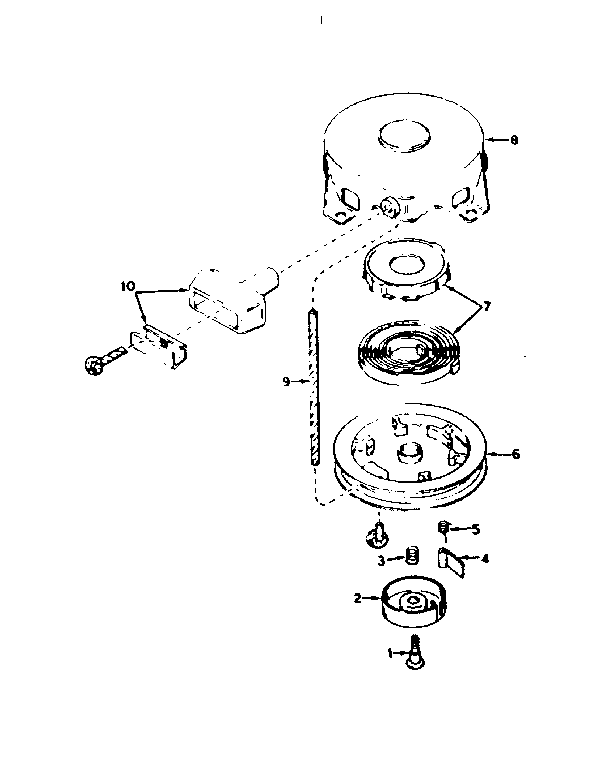 Rewind Starter No. 590420 Diagram and Parts List for 143566182  Craftsman Engine