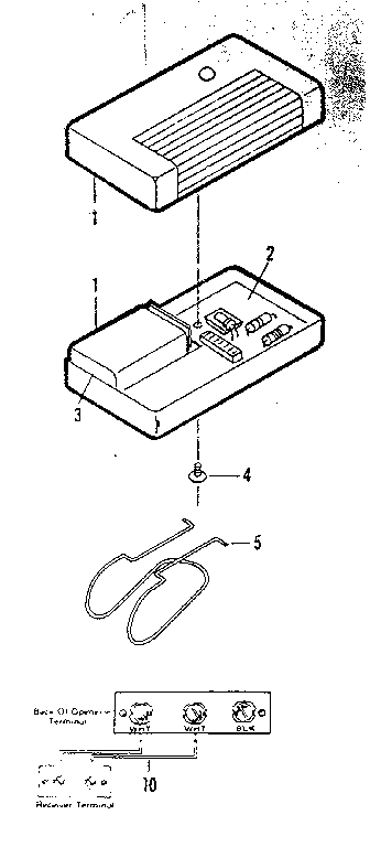 Transmitter Diagram and Parts List for 139663956  Craftsman Garage Door Opener