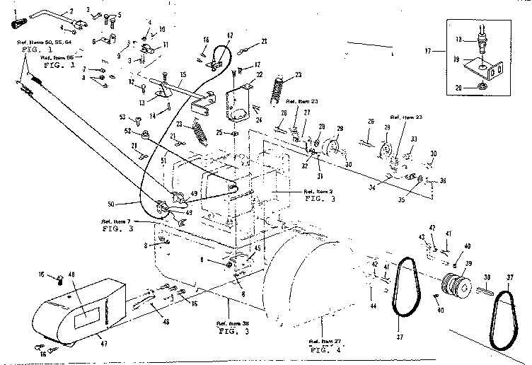 Throwout Handel Diagram and Parts List for 536906300  Craftsman Snow Blower