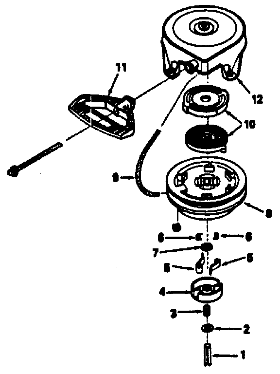 Rewind Starter Diagram and Parts List for 143766152  Craftsman Engine