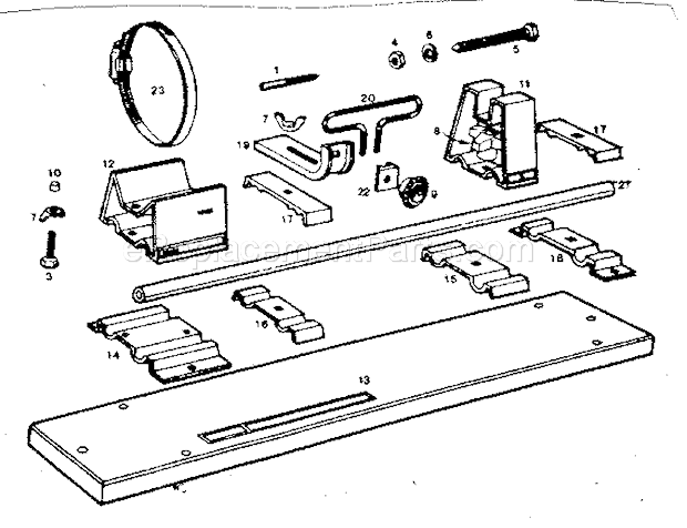 Page A Diagram and Parts List for 6655WOODTURNINGATTCHMNT  Craftsman Lathe