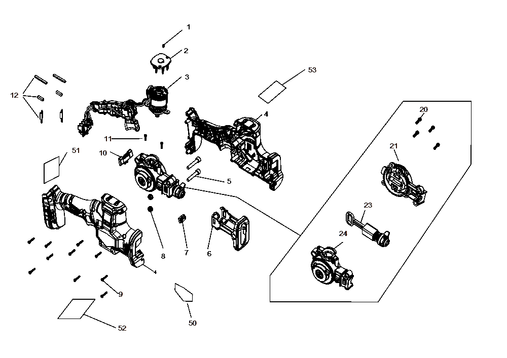 Diagram Diagram and Parts List for CMCS340B Type 1 Craftsman Reciprocating Saw