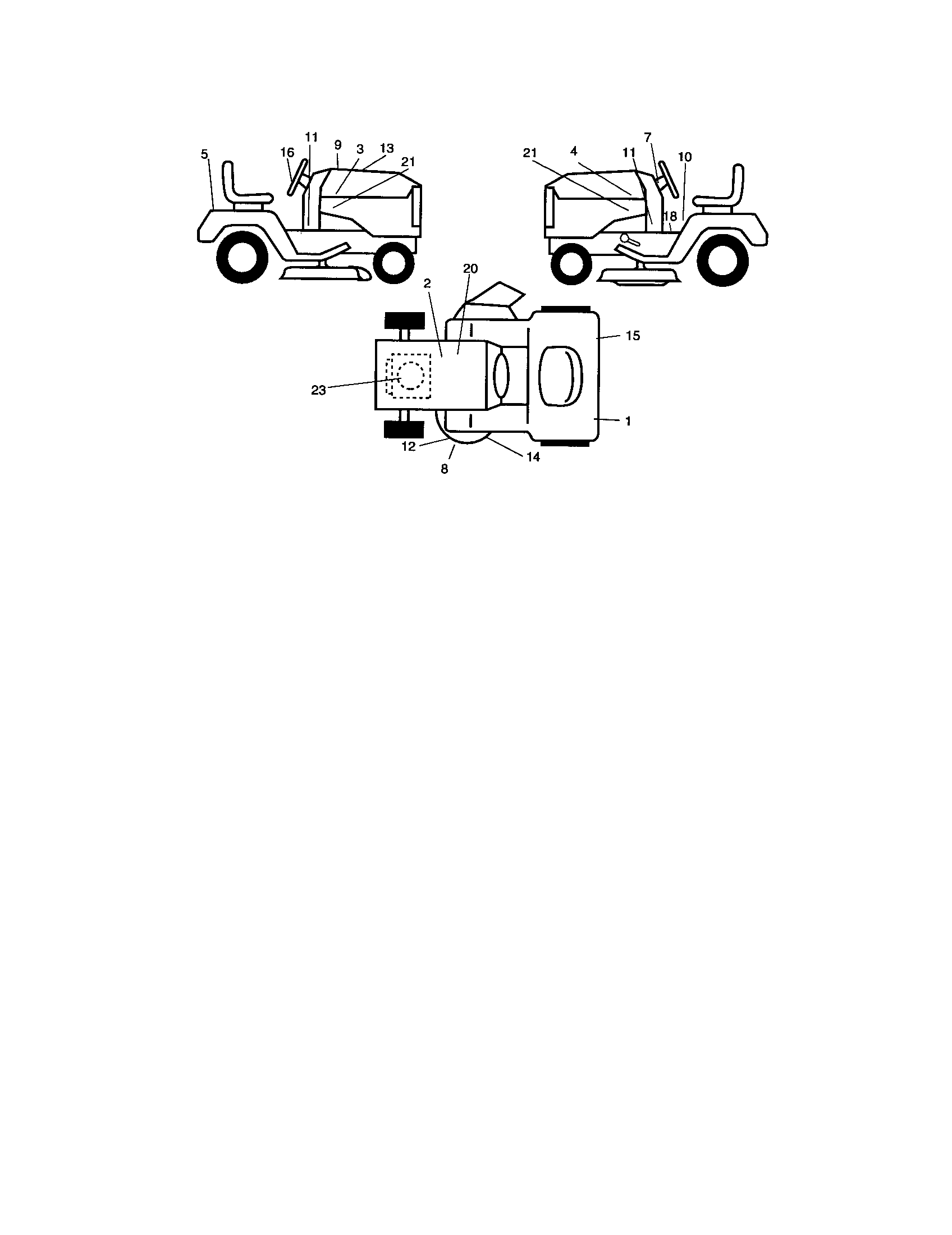 Decals Diagram and Parts List for 917275740  Craftsman Lawn Tractor